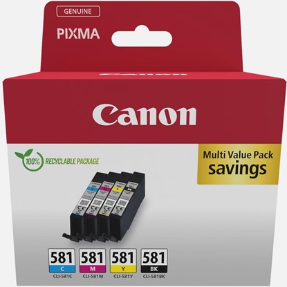 Canon Μελάνι Inkjet CLI-581 CMYK (2103C007) (CANCLI-581MP)-CANCLI-581MP