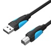 VENTION USB 2.0 A Male to B Male Print Cable with 2*Ferrite Core 8M Black (VAS-A16-B800) (VENVAS-A16-B800)-VENVAS-A16-B800
