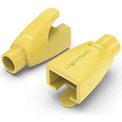 VENTION RJ45 Strain Relief Boots Yellow PVC Type 100-Pack (IODY0-100) (VENIODY0-100)-VENIODY0-100