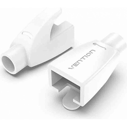 VENTION RJ45 Strain Relief Boots White PVC Type 100-Pack (IODW0-100) (VENIODW0-100)-VENIODW0-100