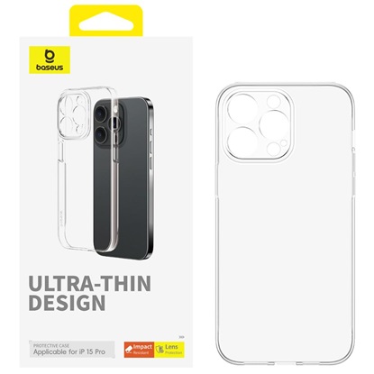 Baseus Phone Case for iPhone 15 Pro  OS-Lucent Series Clear (P60157204203-01) (BASP60157204203-01)-BASP60157204203-01