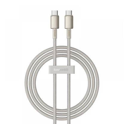 Baseus Cable USB-C to USB-C  Gold 100W 1m (P10319800G21-00) (BASP10319800G21-00)-BASP10319800G21-00