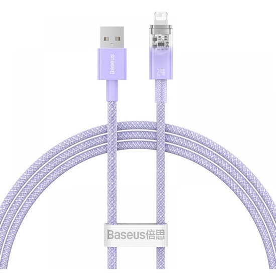 Baseus Fast Charging cable  USB-A to Lightning Explorer Series 1m 2.4A purple (CATS010005) (BASCATS010005)-BASCATS010005