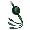 Baseus Bright Mirror 3 USB 3-in-1 cable for micro USB / USB-C / Lightning 66W / 2A 1.1m Green (CAMJ010106) (BASCAMJ010106)-BASCAMJ010106
