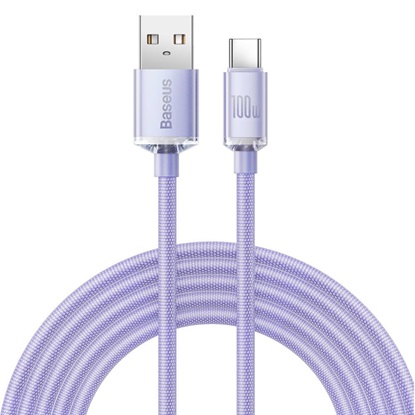 Baseus Crystal Shine cable USB to USB-C 100W 2m purple (CAJY000505) (BASCAJY000505)-BASCAJY000505