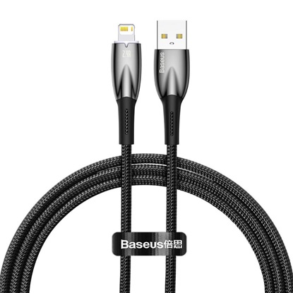 Baseus USB cable for Lightning  Glimmer Series 2.4A 1m Black (CADH000201) (BASCADH000201)-BASCADH000201