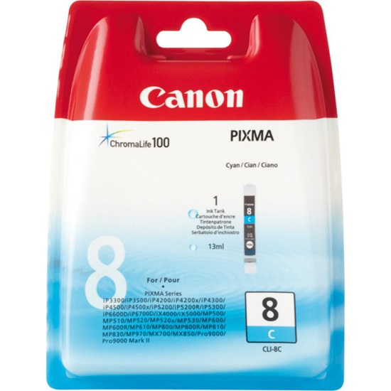 Canon Μελάνι Inkjet CLI-8C Cyan Blister Pack (0621B028) (CANCLI-8CBP)-CANCLI-8CBP