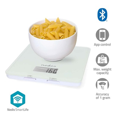 Nedis SmartLife Kitchen Scale (KASC800WTW) (NEDKASC800WTW)-NEDKASC800WTW