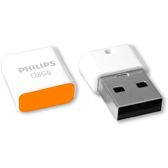 Philips Pico 128GB USB 2.0 Stick Πορτοκαλί (FM12FD85B/00) (PHIFM12FD85B-00)-PHIFM12FD85B-00