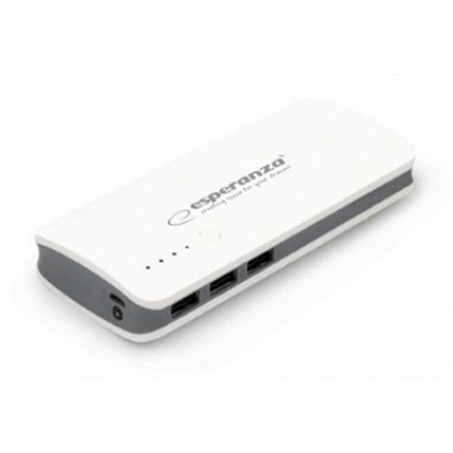 Esperanza EMP106 Power Bank 8000mAh με 3 Θύρες USB-A Λευκό/Γκρι (EMP106WE) (ESPEMP106WE)-ESPEMP106WE