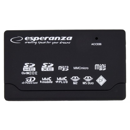 Esperanza EA-119 Card Reader USB 2.0 για SD/microSD/MemoryStick/CompactFlash/xD (EA119) (ESPEA119)-ESPEA119