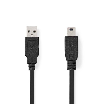 Nedis USB 2.0 Cable USB-A male - mini USB-B male 3m (CCGL60300BK30) (NEDCCGL60300BK30)-NEDCCGL60300BK30