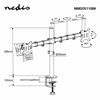 Nedis Desk Monitor Mount  for 2 Screens 15'' - 32'' (NEDMMDOS110BK)-NEDMMDOS110BK