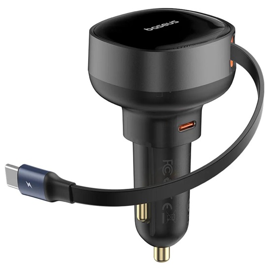 Baseus Φορτιστής Αυτοκινήτου Enjoyment Pro με Καλώδιο USB-C 60W Μαύρο (C00057802111-01) (BASC00057802111-01)-BASC00057802111-01