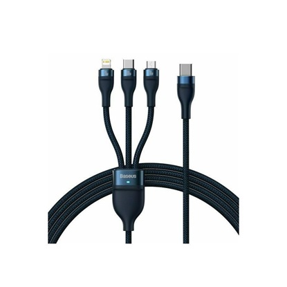 Baseus Καλώδιο USB 3σε1 Flash Series 2 USB-C/MicroUSB/Lightning 100W 1.5m Μπλε (CASS030203) (BASCASS030203)-BASCASS030203