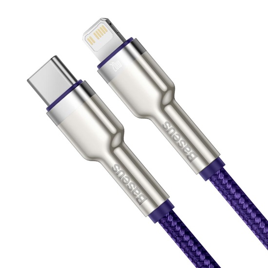 Baseus Καλώδιο USB-C σε Lightning Cafule PD 20W 1m Μοβ (CATLJK-A05) (BASCATLJK-A05)-BASCATLJK-A05