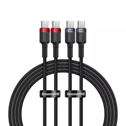 Baseus Cable Cafule USB-C to USB-C 100W1m 2psc Red Black Grey Black (P10318306003-00) (BASP10318306003-00)-BASP10318306003-00