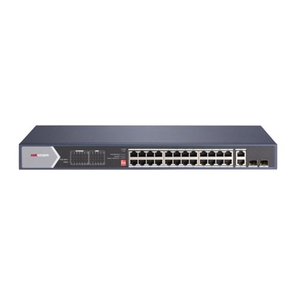 Hikvision 28 Port Unmanaged PoE Switch L2 Series (DS-3E0528HP-E) (HKVDS-3E0528HP-E)-HKVDS-3E0528HP-E