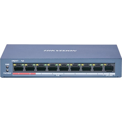 Hikvision 9 Port Unmanaged PoE Switch L2 Series (DS-3E0109P-E/M(B)) (HKVDS-3E0109P-E-MB)-HKVDS-3E0109P-E-MB