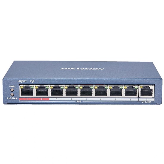 Hikvision 9 Port Unmanaged PoE Switch L2 Series (DS-3E0109P-E(C)) (HKVDS-3E0109P-EC)-HKVDS-3E0109P-EC