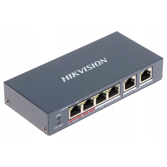 Hikvision 6 Port Unmanaged PoE Switch L2 Series (DS-3E0106HP-E) (HKVDS-3E0106HP-E)-HKVDS-3E0106HP-E