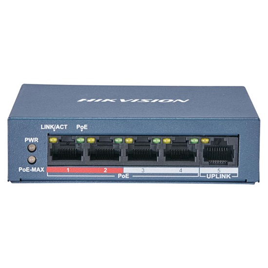 Hikvision 5 Port Unmanaged PoE Switch L2 Series (DS-3E0105P-E/M(B)) (HKVDS-3E0105P-E-MB)-HKVDS-3E0105P-E-MB