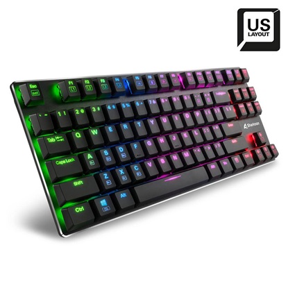 Sharkoon PureWriter TKL RGB Gaming Μηχανικό Πληκτρολόγιο Tenkeyless με Kailh Red διακόπτες και RGB φωτισμό Αγγλικό US (PUWRTKLRGBRD) (SHRPUWRTKLRGBRD)-SHRPUWRTKLRGBRD