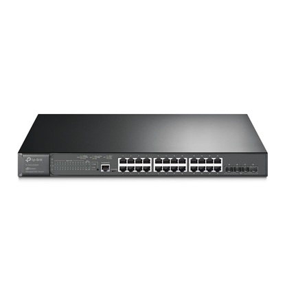 TP-Link JetStream 24-Port Gigabit and 4-Port 10GE SFP+ L2+ Managed Switch with 24-Port PoE+ (TL-SG3428XMP) (TPTL-SG3428XMP)-TPTL-SG3428XMP