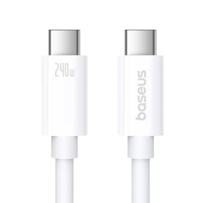 Baseus fast Charging Cable Superior 2 USB-C to USB-C 240W. 1.8m White (P10365200211-05) (BASP10365200211-05)-BASP10365200211-05