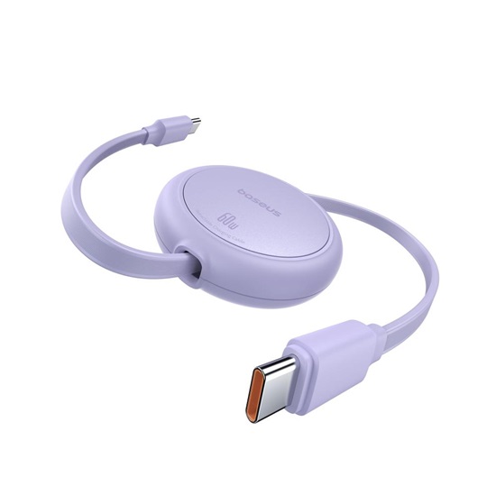 Baseus Free2Pull Mini USB-C to USB-C 60W USB Cable 1m Purple (P10364500511-01) (BASP10364500511-01)-BASP10364500511-01