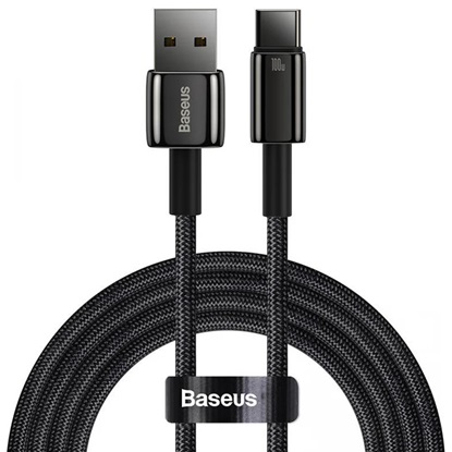 Baseus Καλώδιο USB σε USB-C Tungsten Gold 100W 2m Μαύρο (CAWJ000101) (BASCAWJ000101)-BASCAWJ000101