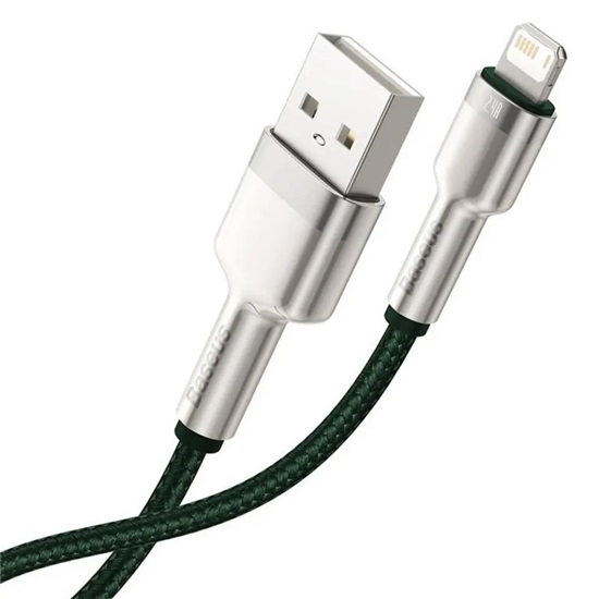 Baseus Καλώδιο USB σε Lightning Cafule 1m Πράσινο (CALJK-A06) (BASCALJK-A06)-BASCALJK-A06