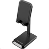 VENTION Height Adjustable Desktop Smartphone Stand Black Aluminum Alloy Type (KCQB0) (VENKCQB0)-VENKCQB0