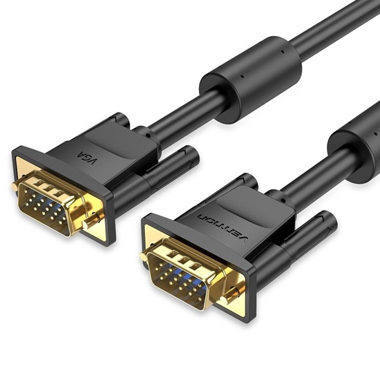 VENTION VGA (3+6) Male to Male Cable with Ferrite Cores 5M Black (DAEBJ) (VENDAEBJ)-VENDAEBJ