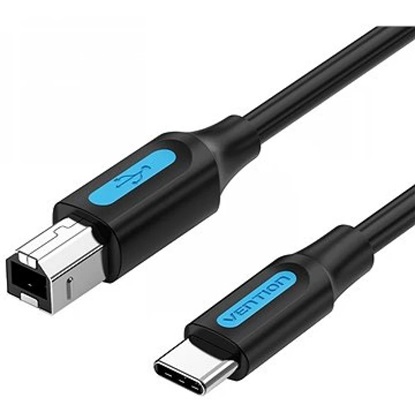 VENTION USB 2.0 Type-C Male to B Male 2A Print Cable 2M Black (CQUBH) (VENCQUBH)-VENCQUBH