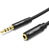 VENTION Cotton Braided 3.5mm Audio Extension Cable 3M Black Metal Type (BHBBI) (VENBHBBI)-VENBHBBI