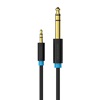 VENTION 3.5mm Male to 6.5mm Male Audio Cable 5M Black (BABBJ) (VENBABBJ)-VENBABBJ