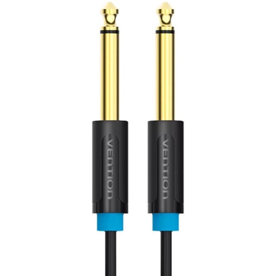 VENTION 6.5mm Male to Male Audio Cable 5M Black (BAABJ) (VENBAABJ)-VENBAABJ