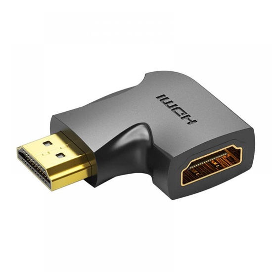 VENTION HDMI 270° Male to Female Vertical Flat Adapter Black (AIQB0) (VENAIQB0)-VENAIQB0