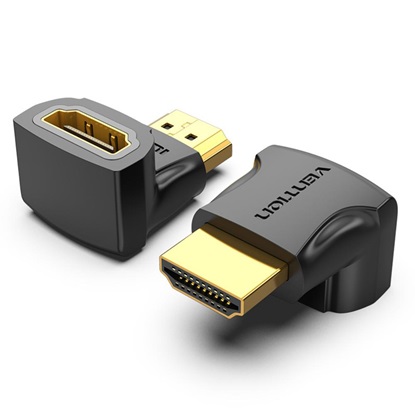 VENTION HDMI 90° Male to Female Adapter Black (AIOB0) (VENAIOB0)-VENAIOB0