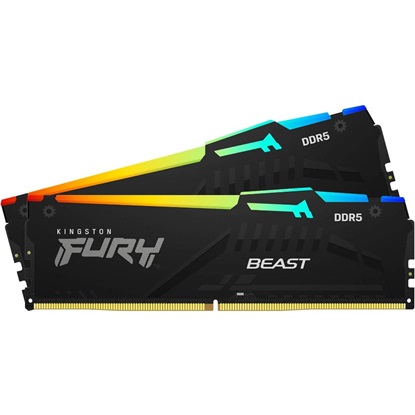 Kingston RAM FURY Beast RGB 32 GB (2 x 16 GB Kit) DDR5 5600 DIMM CL40 (KF556C40BBAK2-32) (KINKF556C40BBAK2-32)-KINKF556C40BBAK2-32