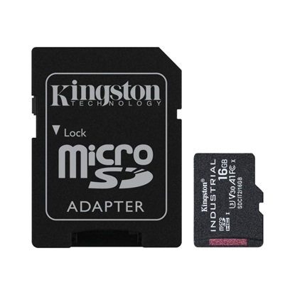 Kingston Industrial flash memory card 16 GB microSDHC UHS I (SDCIT2/16GB) (KINSDCIT2-16GB)-KINSDCIT2-16GB