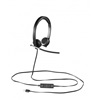 Logitech H650e Stereo Headset On-Ear Wired (981-000519) (LOGH650EBK)-LOGH650EBK