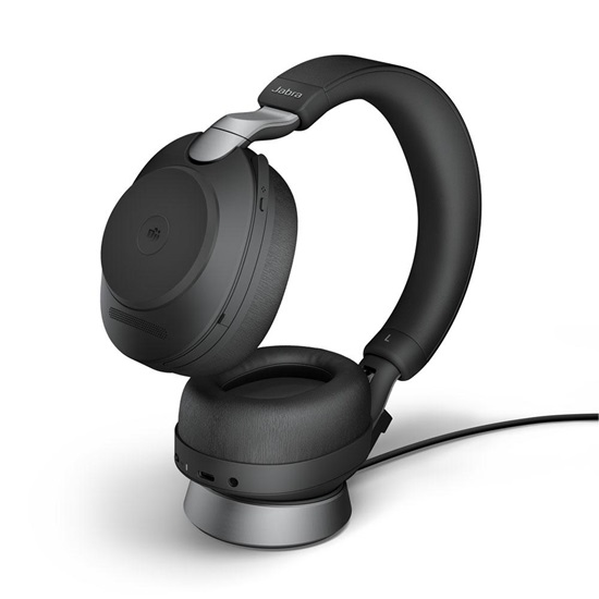 Jabra Evolve2 85 Stereo MS & Charging Cradle & Link 380 USB-C Black (28599-999-889) (JAB28599-999-889)-JAB28599-999-889