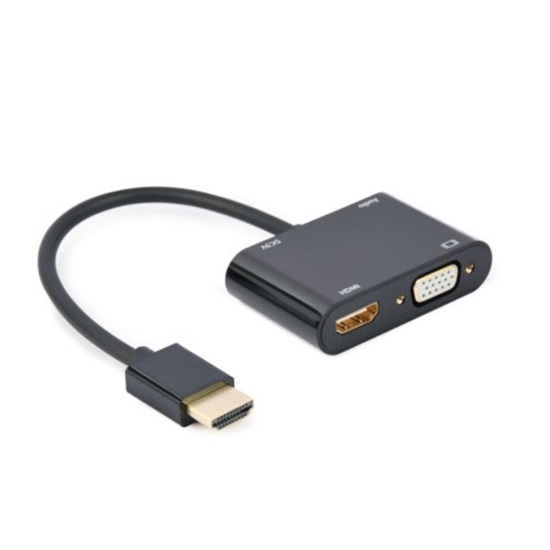 Gembird Μετατροπέας HDMI male σε HDMI / VGA female (A-HDMIM-HDMIFVGAF-01) (GEMA-HDMIM-HDMIFVGAF-01)-GEMA-HDMIM-HDMIFVGAF-01