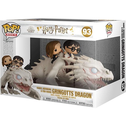 Funko Pop! Rides: Harry Potter - Harry, Ron and Hermione Riding Gringotts Dragon #93 (FNK08155)-FNK08155