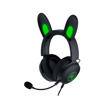 Razer Kraken Kitty V2 Pro Black RGB USB 7.1 Gaming Headset Kitty Bear Bunny Ears (RZ04-04510100-R3M1) (RAZRZ04-04510100-R3M1)-RAZRZ04-04510100-R3M1