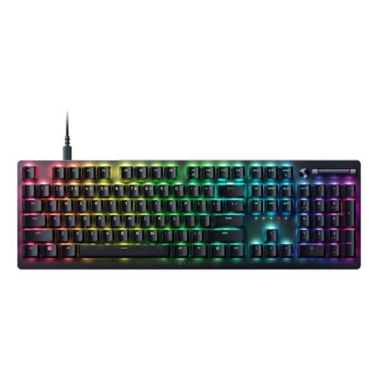 Razer Deathstalker V2 Low-profile RGB Gaming Keyboard Clicky Purple Optical Switches (RZ03-04501800-R3M1) (RAZRZ03-04501800-R3M1)-RAZRZ03-04501800-R3M1