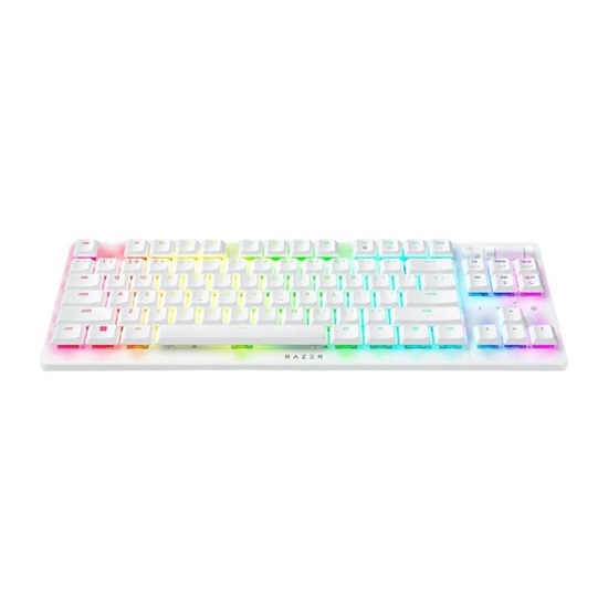 Razer Deathstalker V2 Pro TKL White Wireless Low Profile Linear Red Optical Switches 50h (RZ03-04373500-R3M1) (RAZRZ03-04373500-R3M1)-RAZRZ03-04373500-R3M1