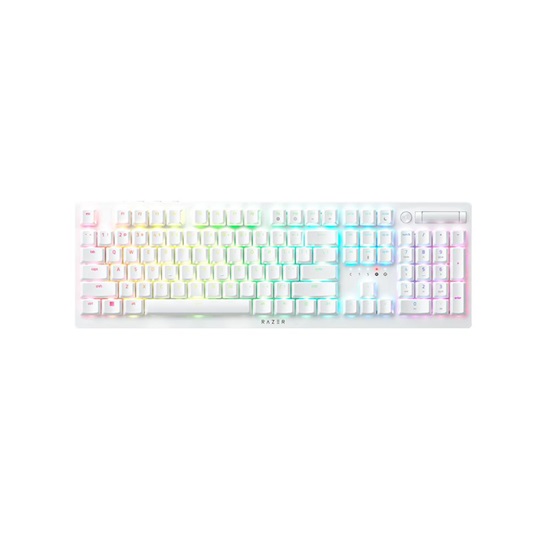 Razer Deathstalker V2 Pro White Wireless Low Profile Clicky Optical Switches RGB (RZ03-04363500-R3M1) (RAZRZ03-04363500-R3M1)-RAZRZ03-04363500-R3M1